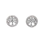 Sterling Silver CZ Tree of Life Stud Earrings Sterling Silver CZ Tree of Life Stud Earrings